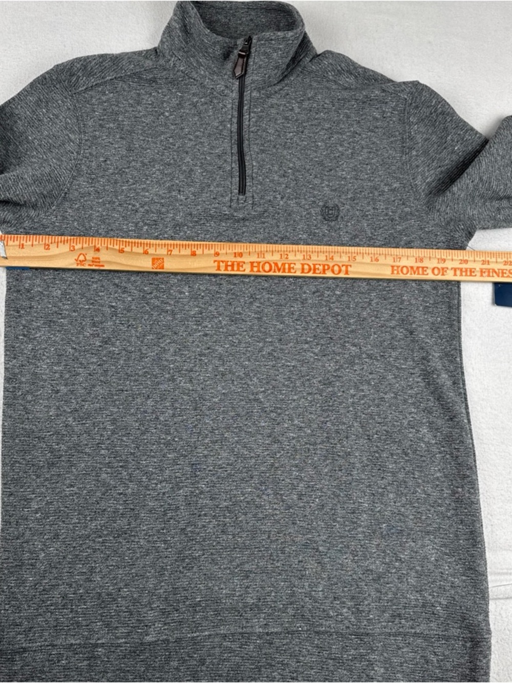 New! Chaps Mens Gray 1/4 Zip Pullover Sweater Small Cotton Blend Comfort preppy